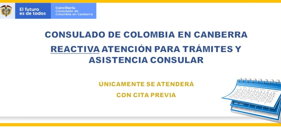 Consulado de Colombia en Canberra reactiva atención para trámites